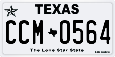 TX license plate CCM0564