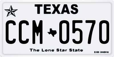 TX license plate CCM0570
