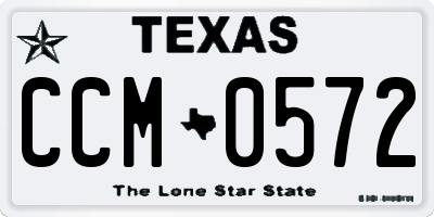 TX license plate CCM0572