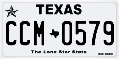TX license plate CCM0579