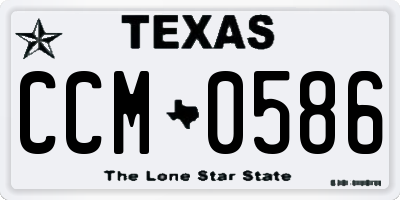 TX license plate CCM0586
