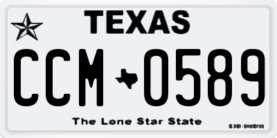 TX license plate CCM0589