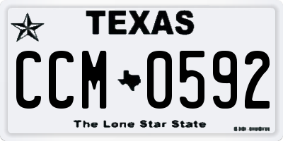 TX license plate CCM0592
