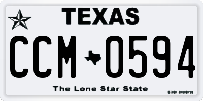 TX license plate CCM0594