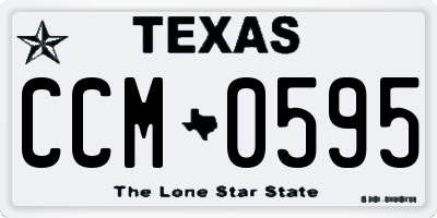 TX license plate CCM0595