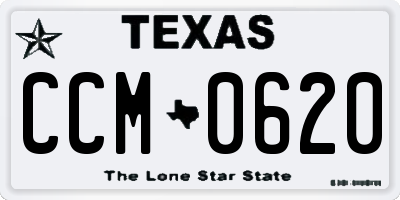 TX license plate CCM0620