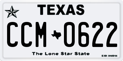 TX license plate CCM0622