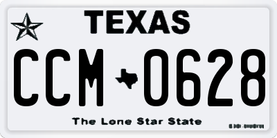TX license plate CCM0628