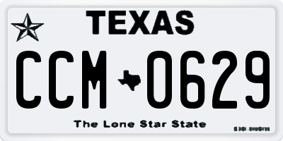 TX license plate CCM0629