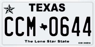TX license plate CCM0644