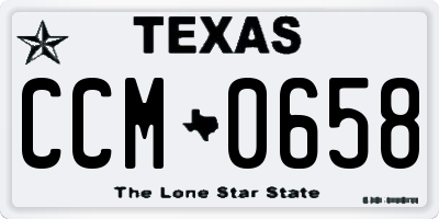 TX license plate CCM0658