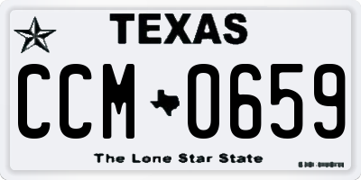 TX license plate CCM0659
