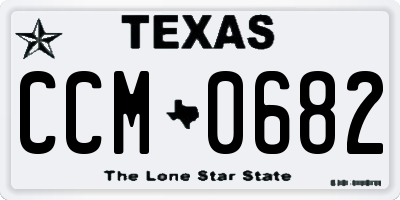 TX license plate CCM0682