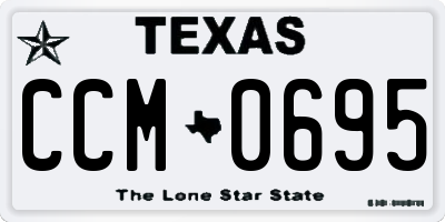 TX license plate CCM0695