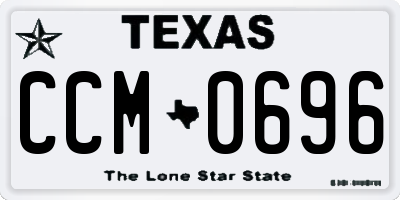 TX license plate CCM0696