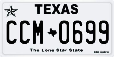 TX license plate CCM0699