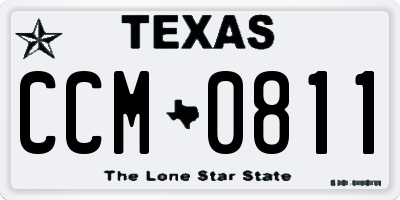 TX license plate CCM0811