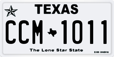 TX license plate CCM1011