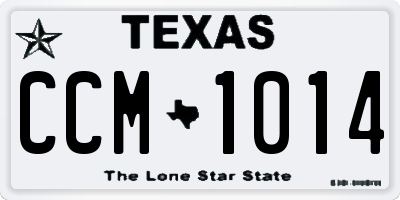 TX license plate CCM1014