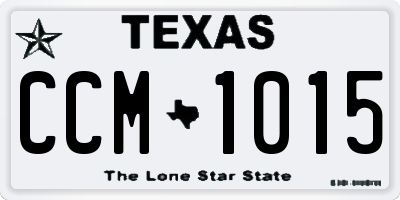 TX license plate CCM1015