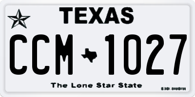 TX license plate CCM1027