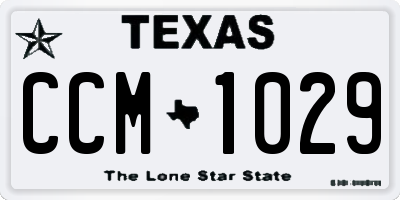 TX license plate CCM1029