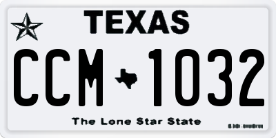 TX license plate CCM1032