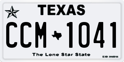TX license plate CCM1041