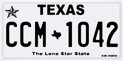 TX license plate CCM1042