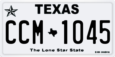 TX license plate CCM1045