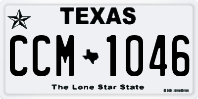 TX license plate CCM1046