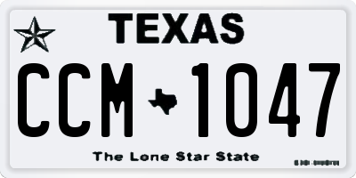 TX license plate CCM1047