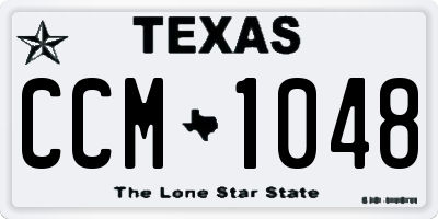 TX license plate CCM1048