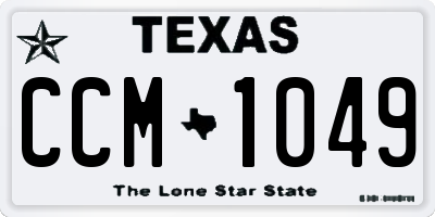 TX license plate CCM1049