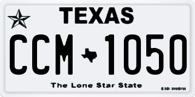 TX license plate CCM1050