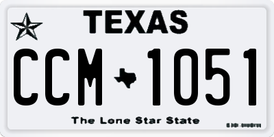 TX license plate CCM1051
