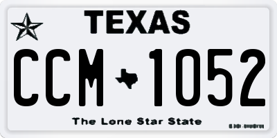 TX license plate CCM1052