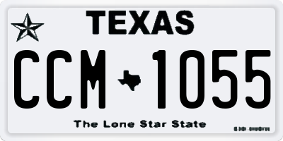 TX license plate CCM1055