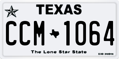 TX license plate CCM1064