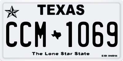 TX license plate CCM1069