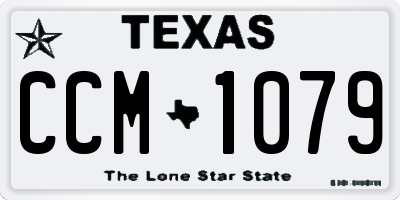 TX license plate CCM1079