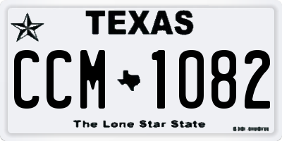 TX license plate CCM1082