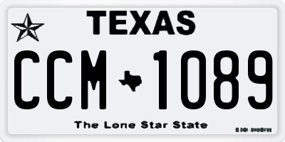 TX license plate CCM1089