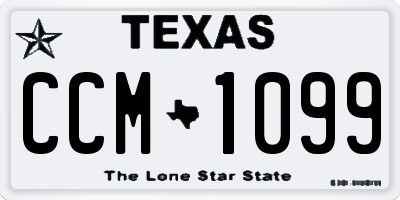 TX license plate CCM1099
