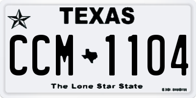 TX license plate CCM1104