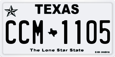 TX license plate CCM1105
