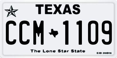 TX license plate CCM1109