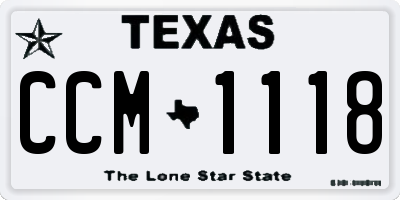 TX license plate CCM1118