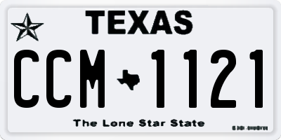 TX license plate CCM1121