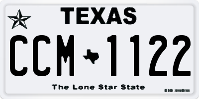 TX license plate CCM1122